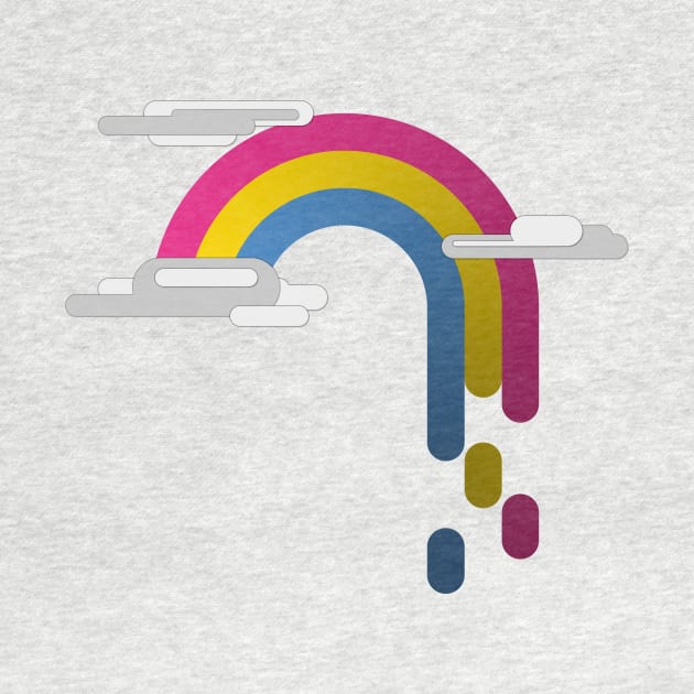 Pansexual Pride Flag Minimalist Drip Rainbow Design by LiveLoudGraphics